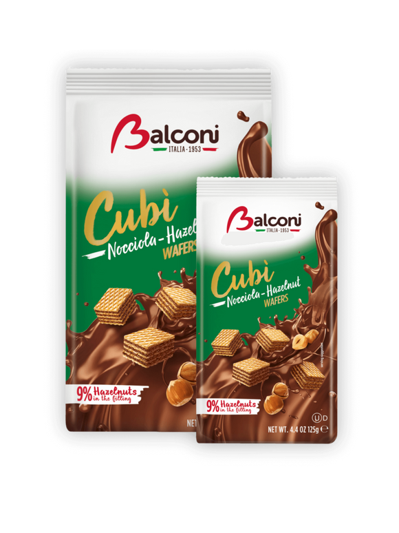 Balconi Wafers Cubi Hazelnøtter 10x250Gr,